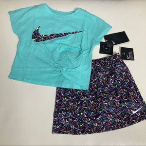 Nike cute Skort top Nike print outfit